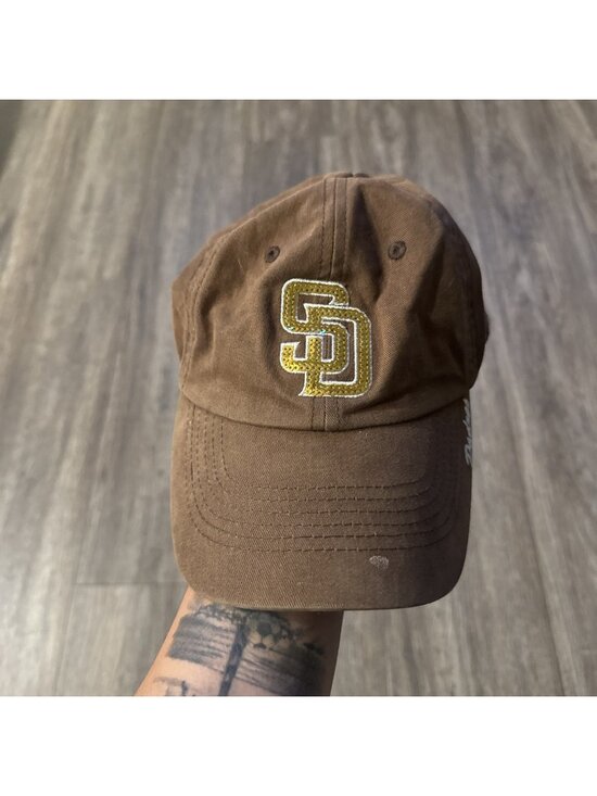 San Diego Padres MLB Hat  Strapback Adjustable Brown Sequin Baseball Fan Fav main image 7